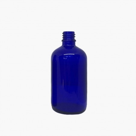 Flacon verre bleu - 100ml - DIN 18