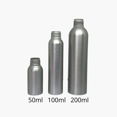 Comparatif des tailles des flacons aluminium