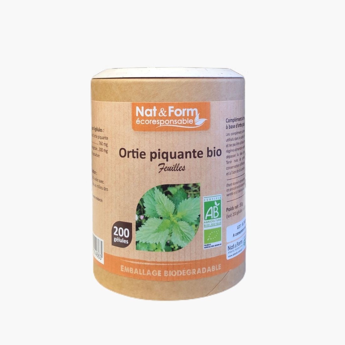 Ortie Piquante Feuille Bio - 90 gélules végétales - Lot de 4