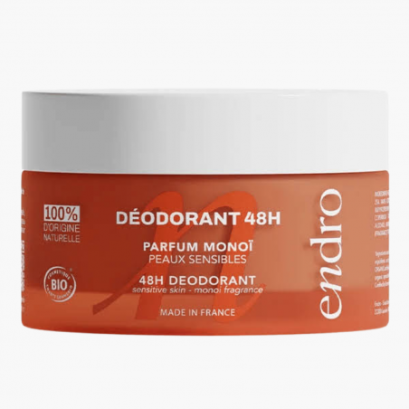 Déodorant baume peaux sensibles parfum monoï Bio