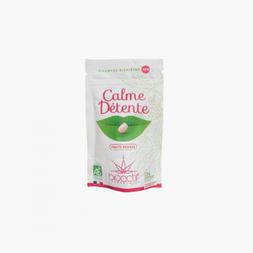CBD fruits rouge calme détente 20 % pastilles a sucer