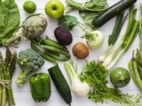 Les fruits et les légumes verts